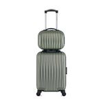 WAVE PARIS WAVE PARIS - Set de 2 Valises VOLGA-H. Coloris disponibles : Rose, Beige, Bleu, Noir, Vert, Gris
