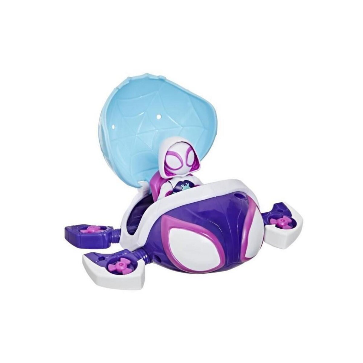 HASBRO Figurine et véhicule Ghost-Spider Water-Webs Tortue fantôme, Marvel Spidey et ses Amis Extraordinaires, Des 4 ans