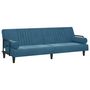 Voir la diapositive 2 : VIDAXL Canape-lit avec accoudoirs bleu velours