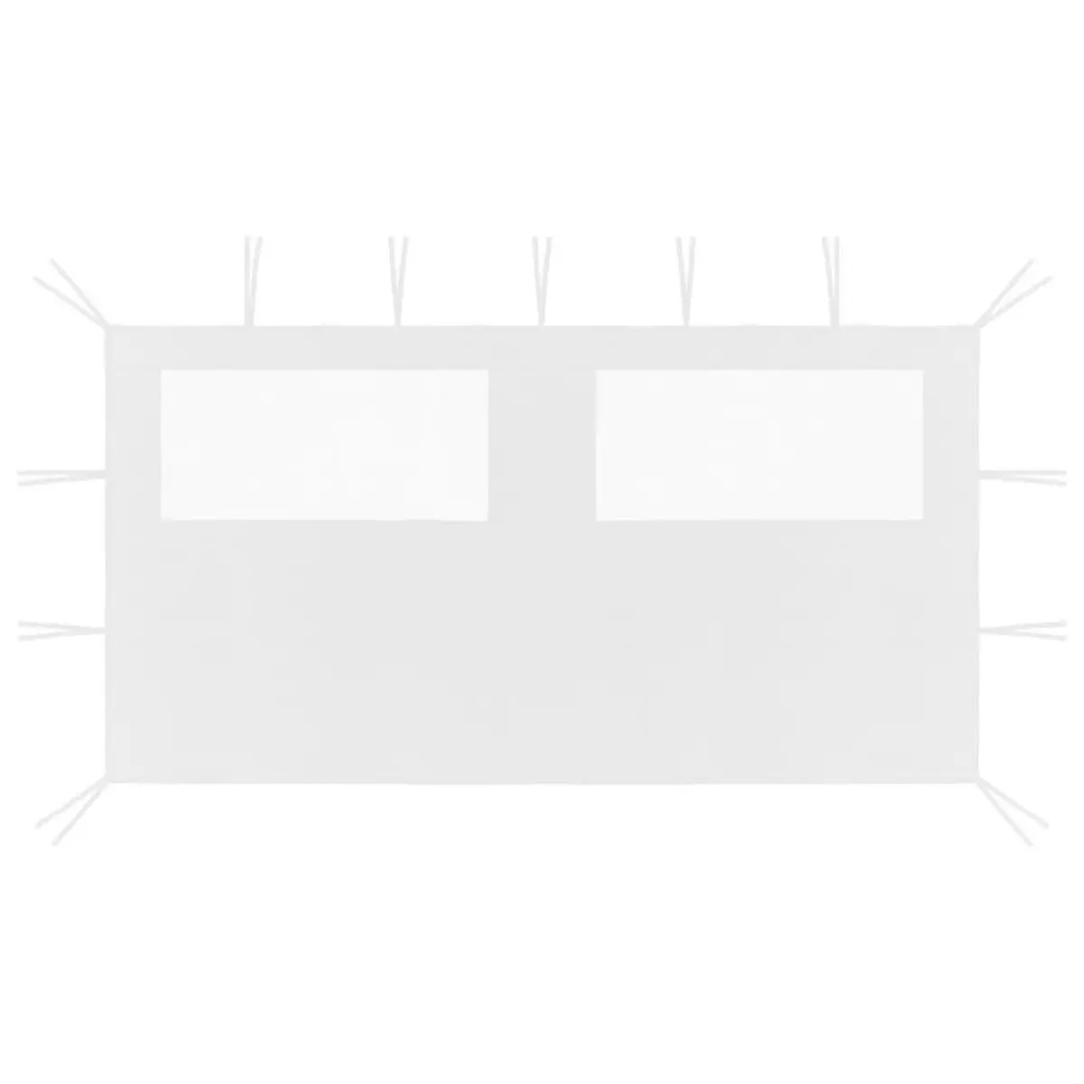 VIDAXL Paroi laterale de belvedere avec fenetres 4x2 m Blanc