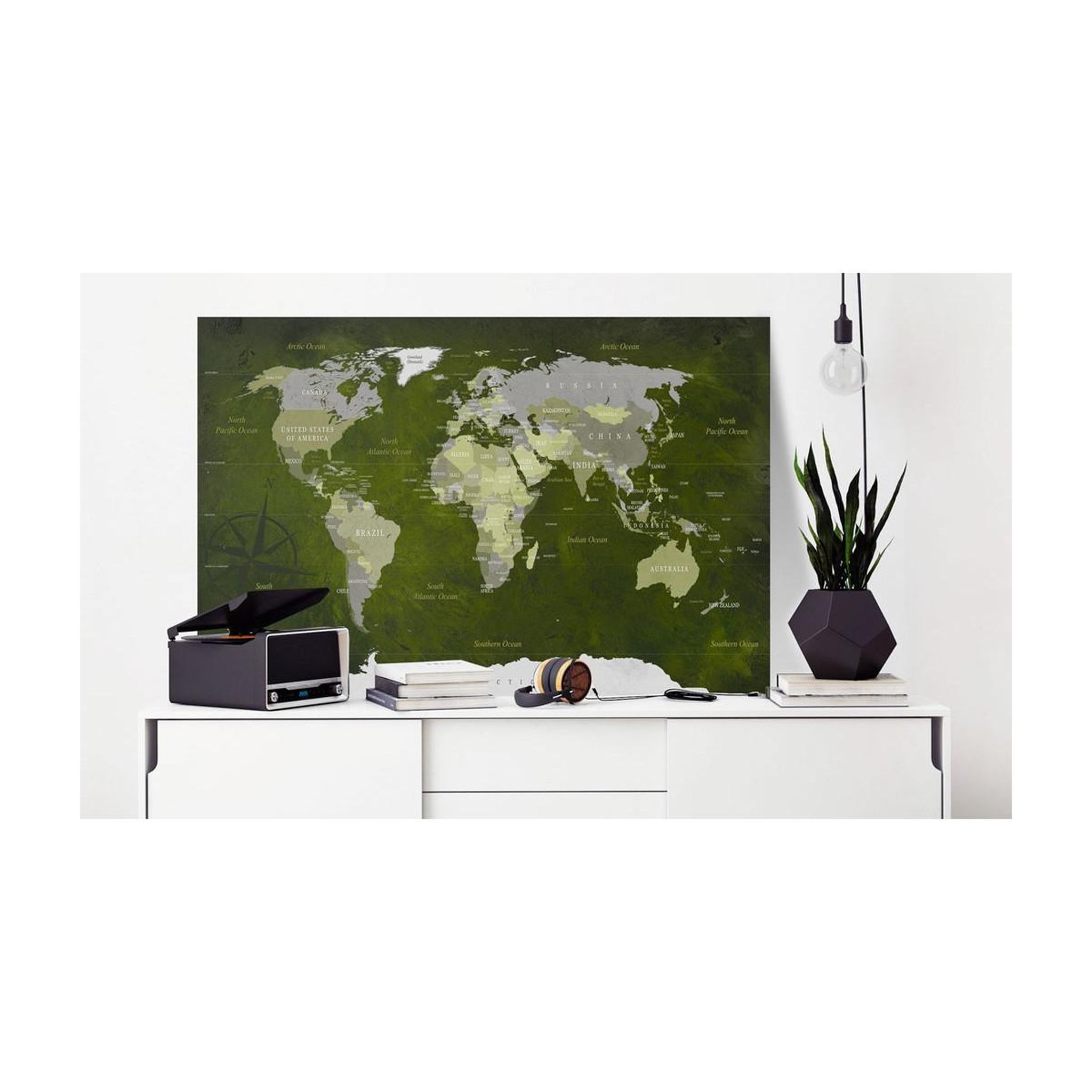 Voir la diapositive 2 : Paris Prix Tableau en liège  carte du monde - malachite world