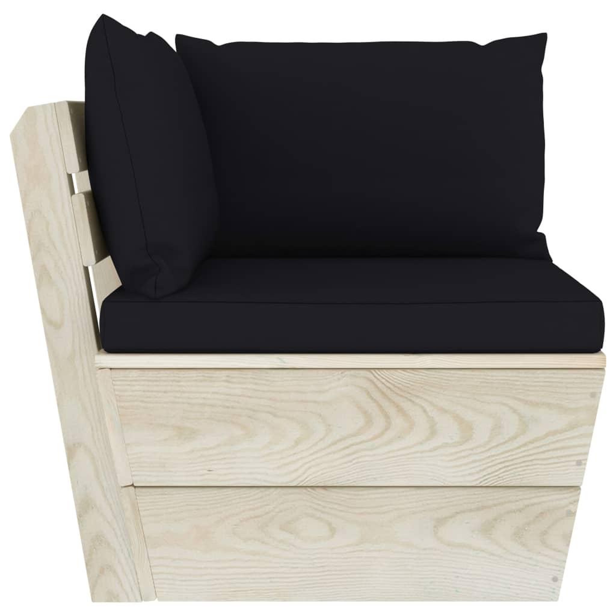 Voir la diapositive 5 : VIDAXL Salon de jardin palette 7 pcs avec coussins bois d'epicea