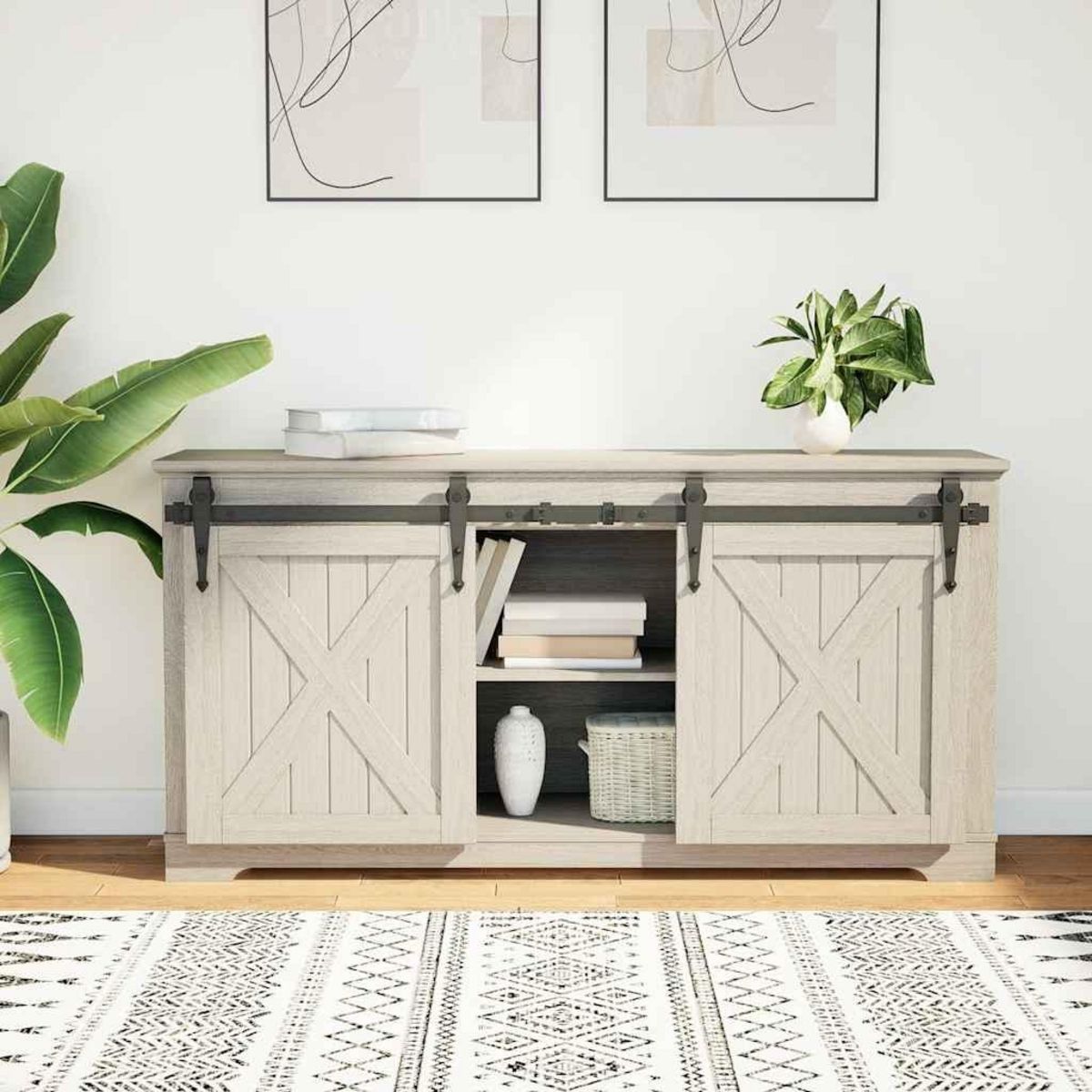 VIDAXL Kit de porte d'armoire coulissante 122 cm acier au carbone