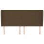 Voir la diapositive 3 : VIDAXL Tete de lit avec oreilles Marron fonce 163x23x118/128 cm Tissu