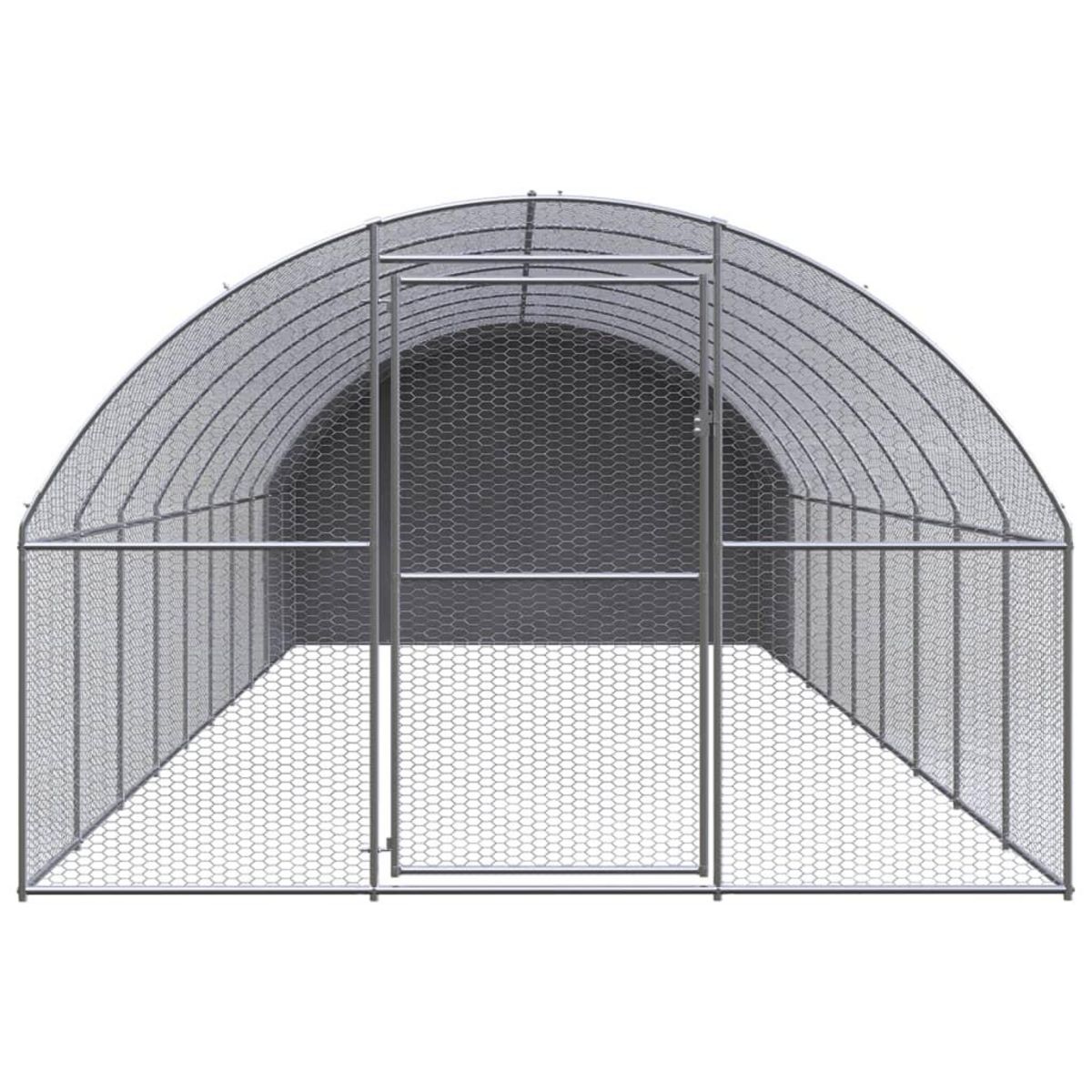 VIDAXL Poulailler d'exterieur 3x10x2 m Acier galvanise
