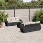 Voir la diapositive 1 : VIDAXL Salon de jardin 7 pcs avec coussins noir resine tressee