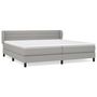 Voir la diapositive 2 : VIDAXL Sommier a lattes de lit avec matelas Gris clair 200x200cm Tissu