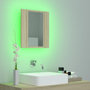 Voir la diapositive 5 : VIDAXL Armoire a miroir LED de bain Chene sonoma 40x12x45 cm Acrylique