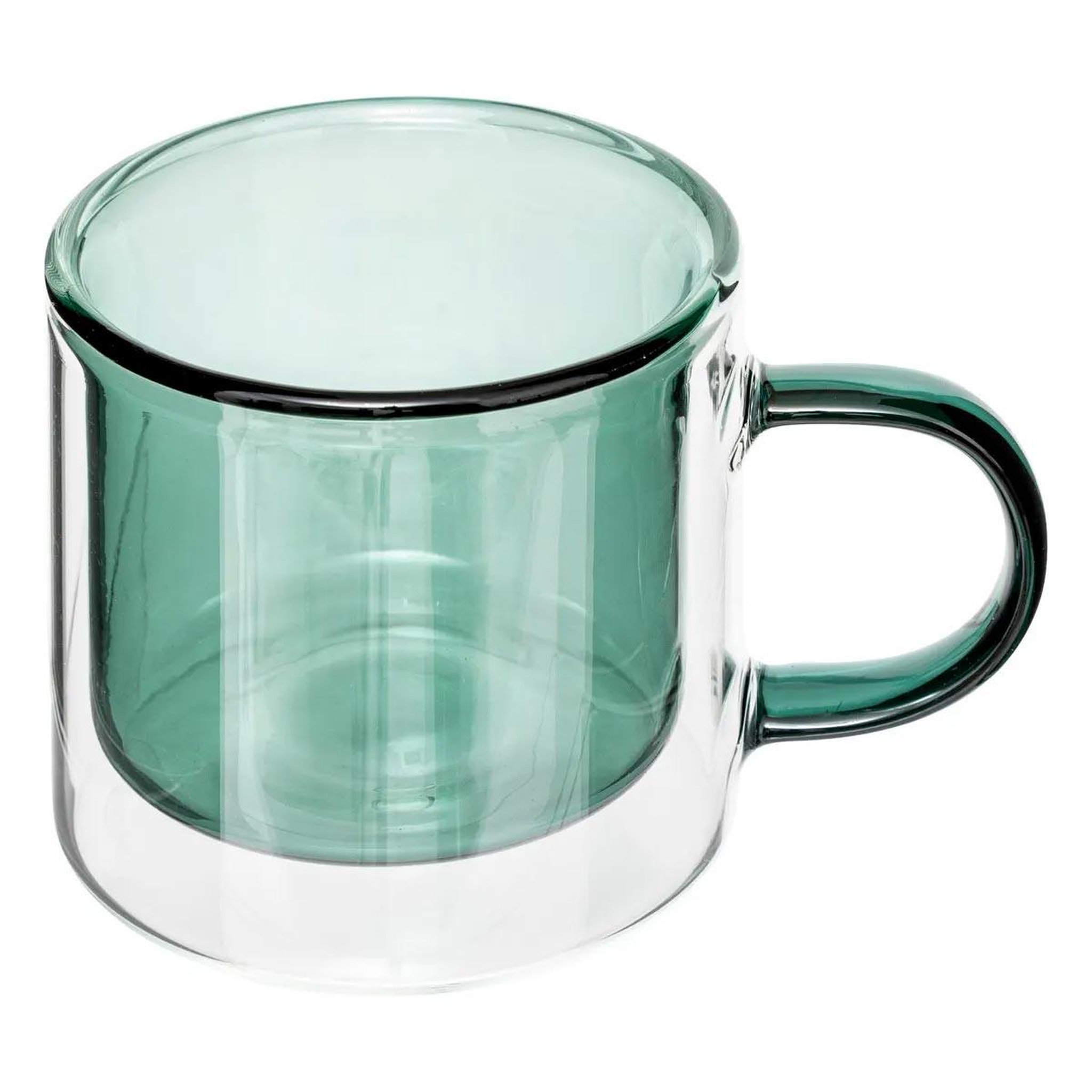Voir la diapositive 2 : SECRET DE GOURMET Lot de 6 mugs en verre  lexi  25cl émeraude