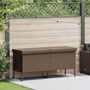 Voir la diapositive 2 : VIDAXL Boîte rangement jardin roues marron 160x55x75 cm resine tressee