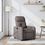 Voir la diapositive 1 : VIDAXL Fauteuil de massage inclinable Taupe Tissu
