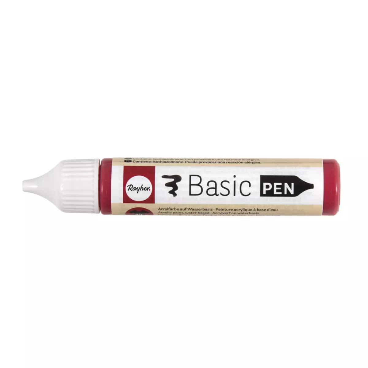 Rayher Basic - Pen, rouge classique, Flacon 28ml