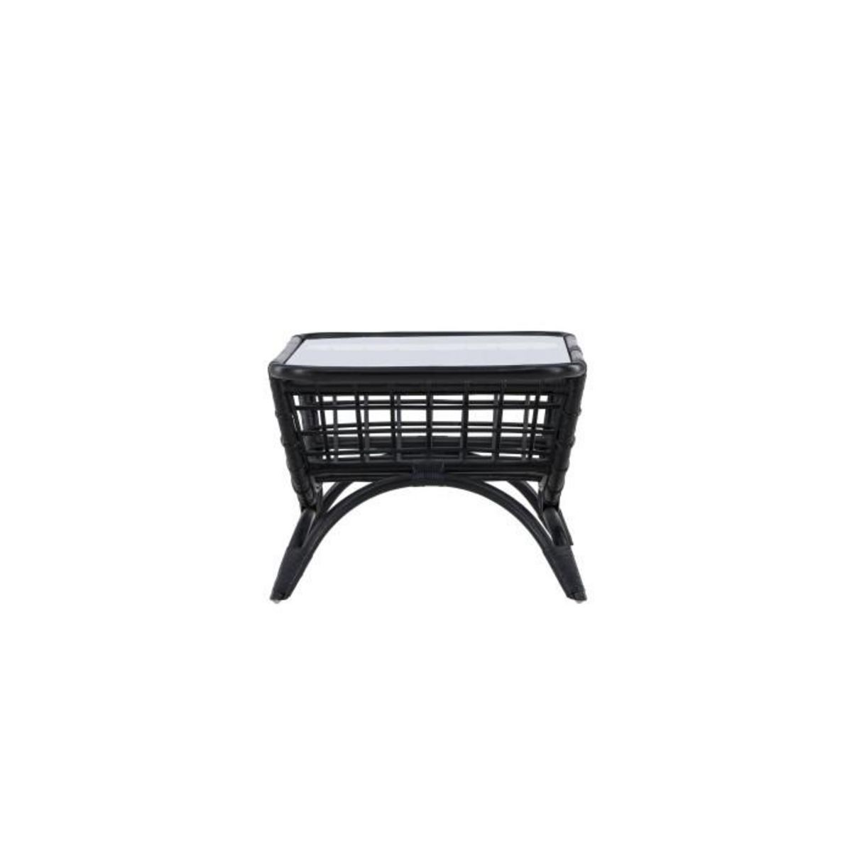 Paris Prix Table Basse de Jardin en Rotin  Moana  95cm Noir