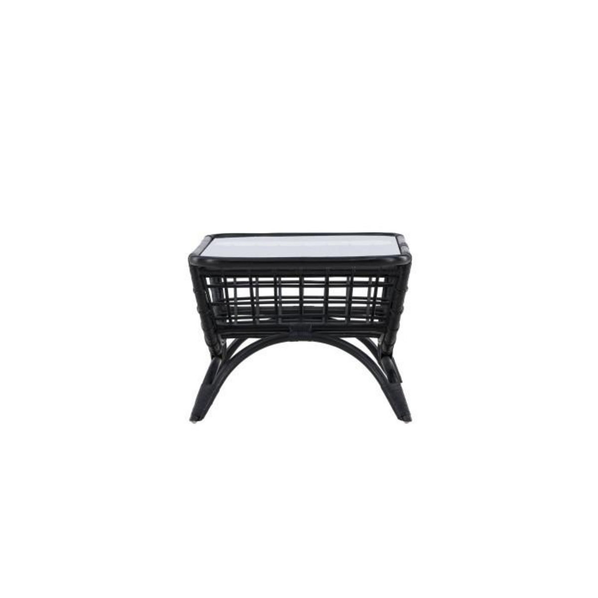 Paris Prix Table Basse de Jardin en Rotin  Moana  95cm Noir