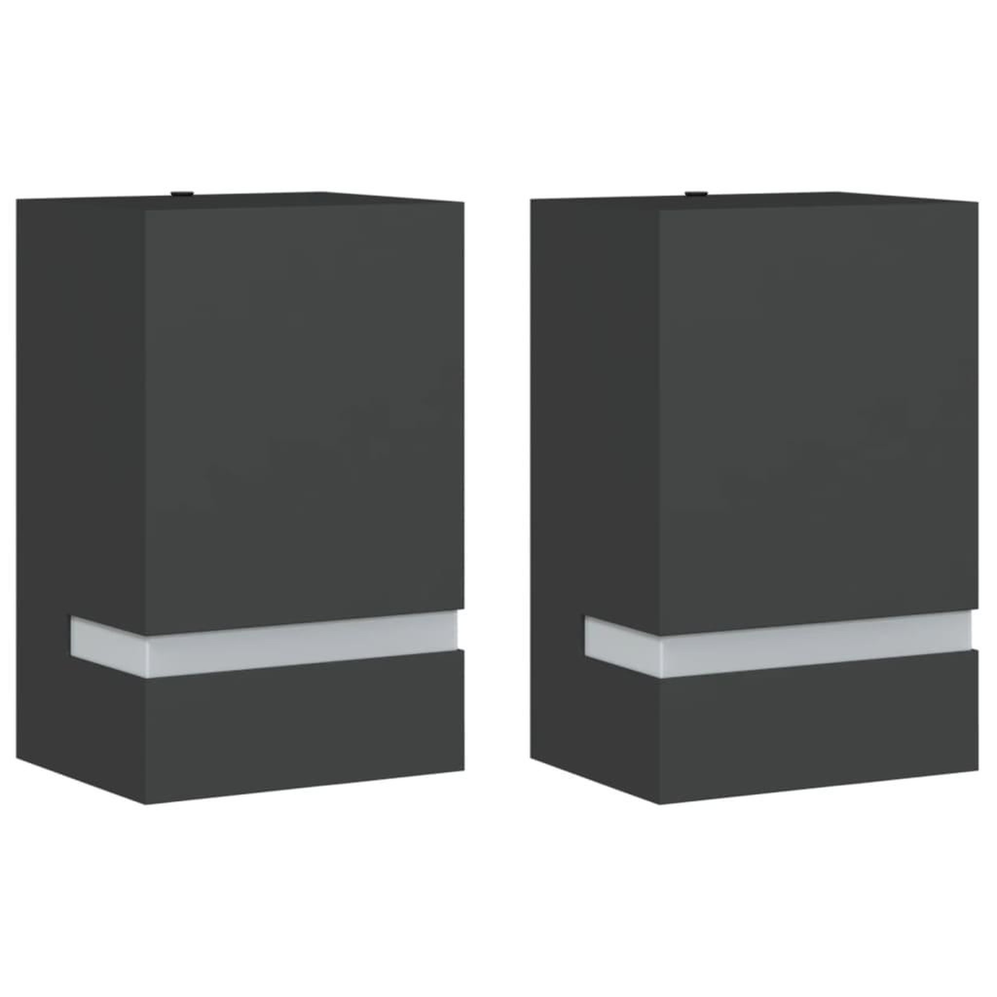Voir la diapositive 2 : VIDAXL Appliques murales d'exterieur 2 pcs noir acier inoxydable