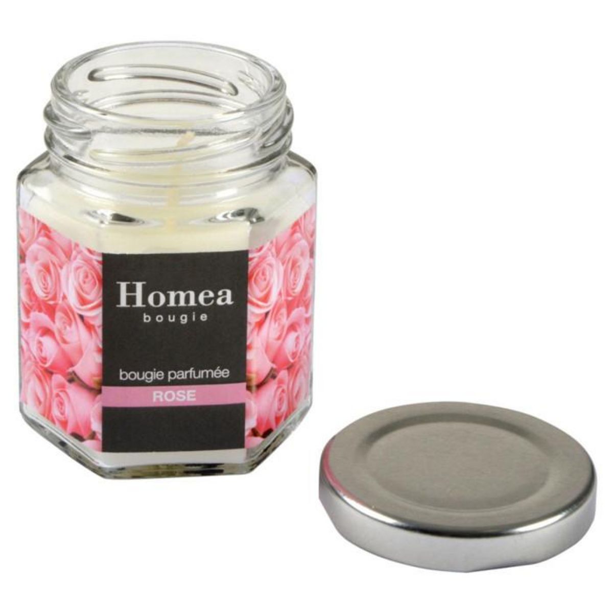 Paris Prix Bougie Verrine Parfumée  Essentiel  7cm Rose