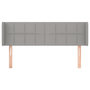 Voir la diapositive 3 : VIDAXL Tete de lit avec oreilles Gris clair 147x16x78/88 cm Tissu