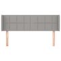 Voir la diapositive 3 : VIDAXL Tete de lit avec oreilles Gris clair 147x16x78/88 cm Tissu