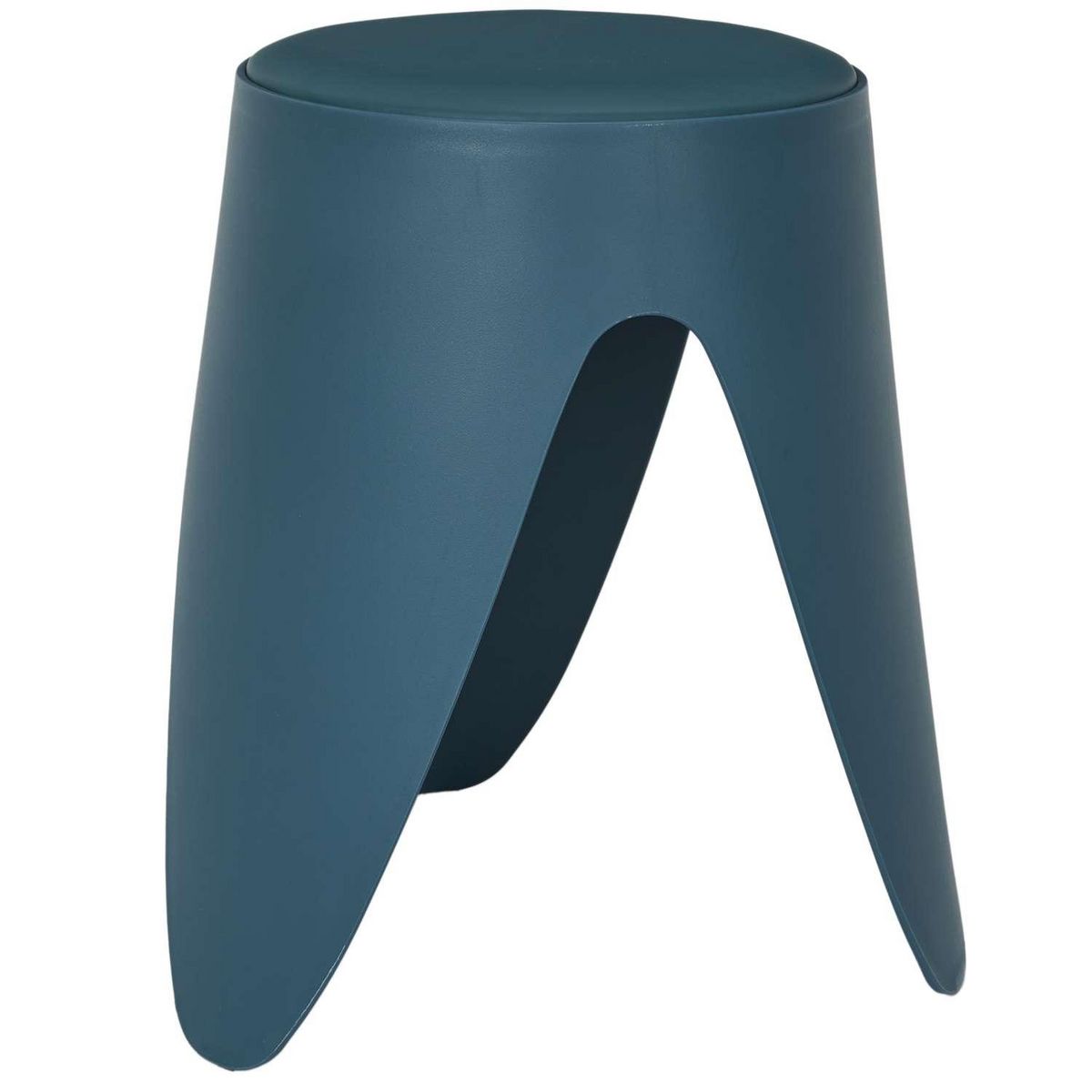 The Home Deco Factory Tabouret d'appoint empilable Emma - Bleu canard