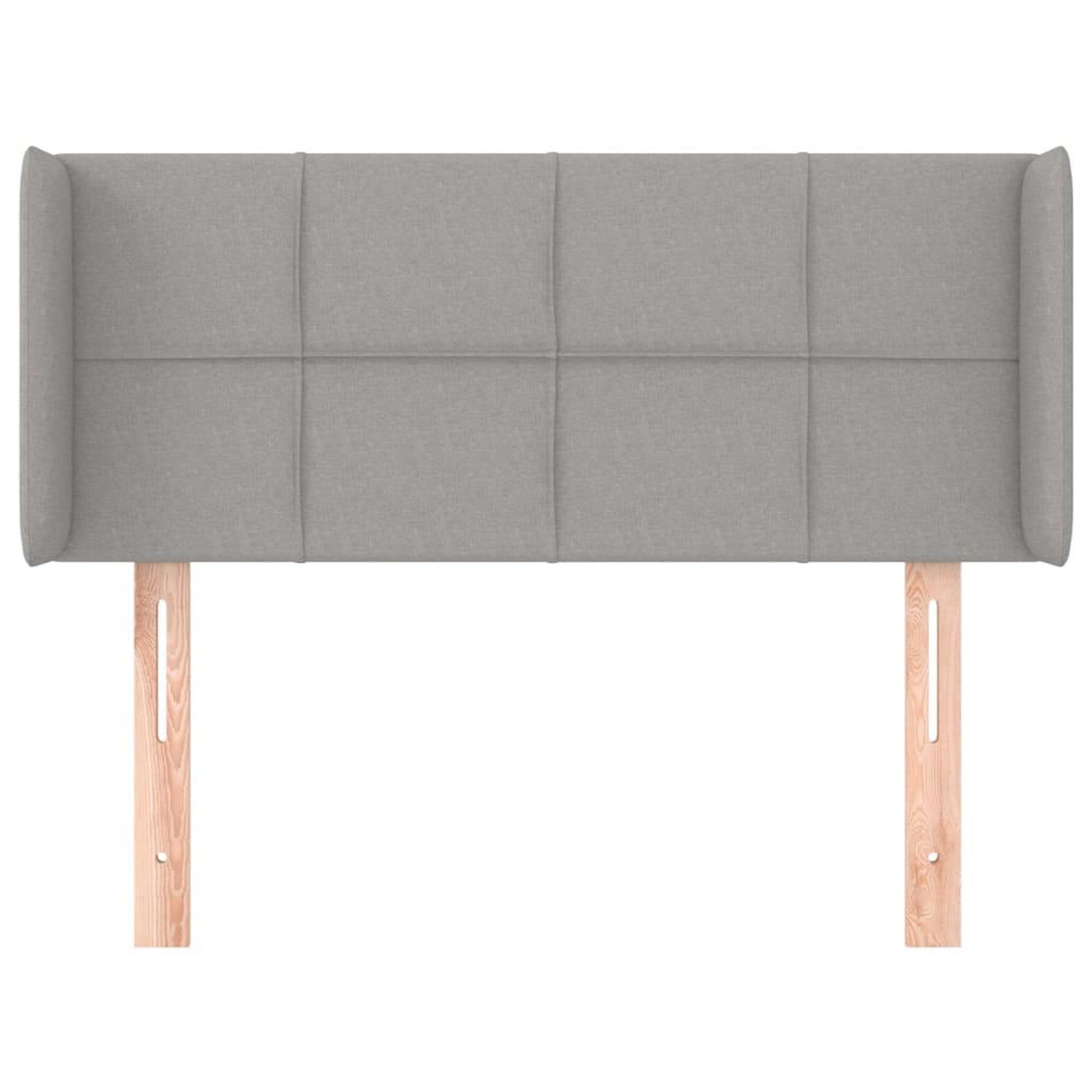 Voir la diapositive 3 : VIDAXL Tete de lit avec oreilles Gris clair 93x16x78/88 cm Tissu