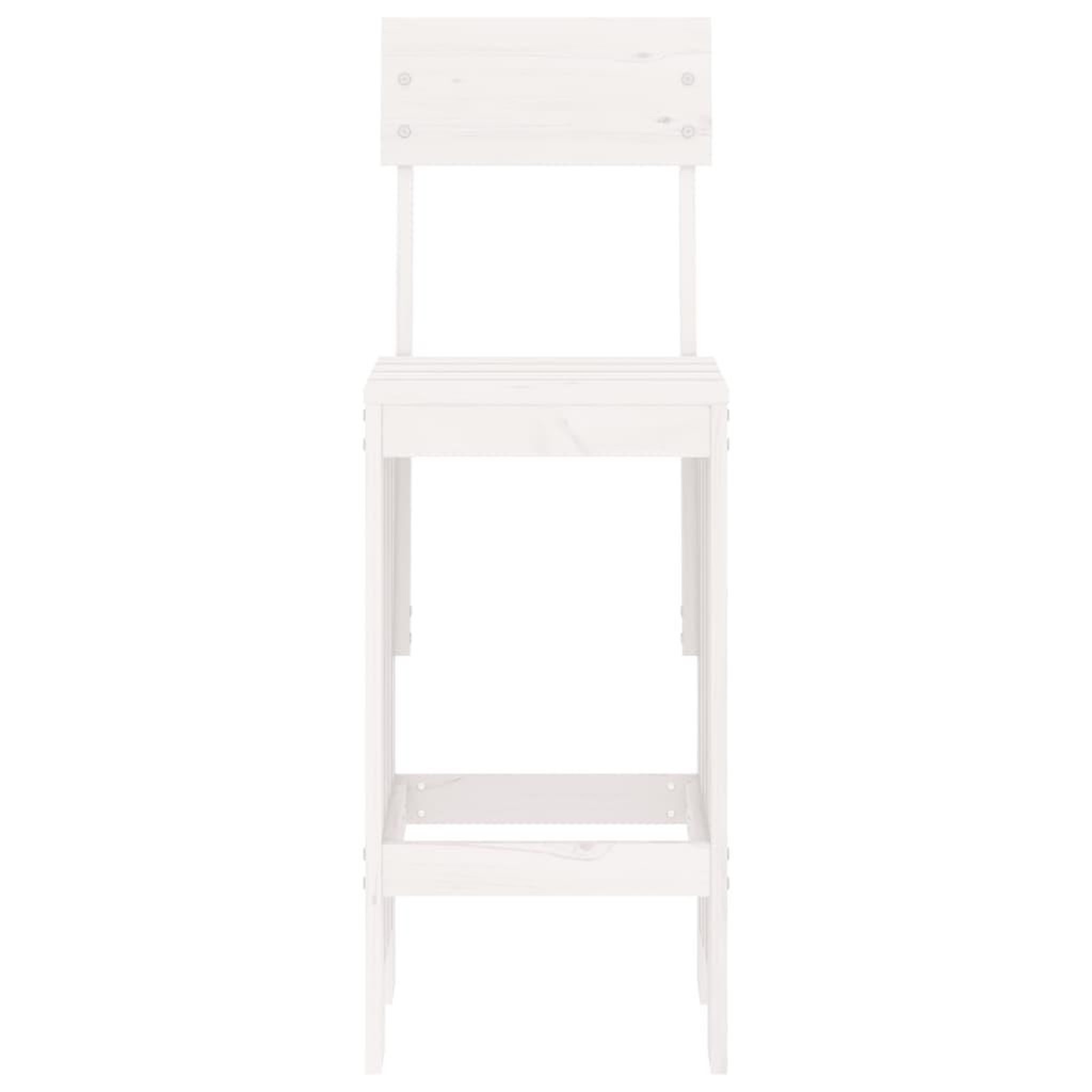 Voir la diapositive 4 : VIDAXL Tabourets de bar lot de 2 blanc 40x48,5x115,5cm bois massif pin