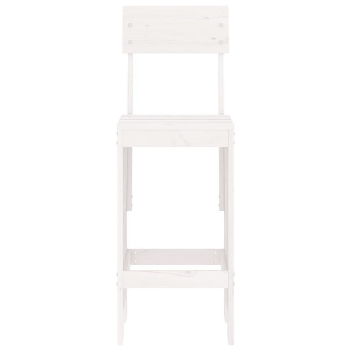 VIDAXL Tabourets de bar lot de 2 blanc 40x48,5x115,5cm bois massif pin