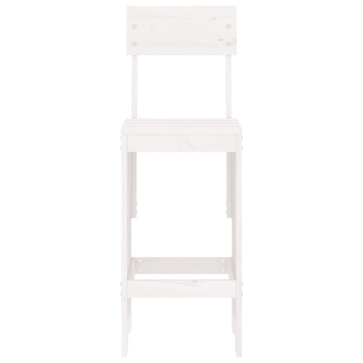 VIDAXL Tabourets de bar lot de 2 blanc 40x48,5x115,5cm bois massif pin