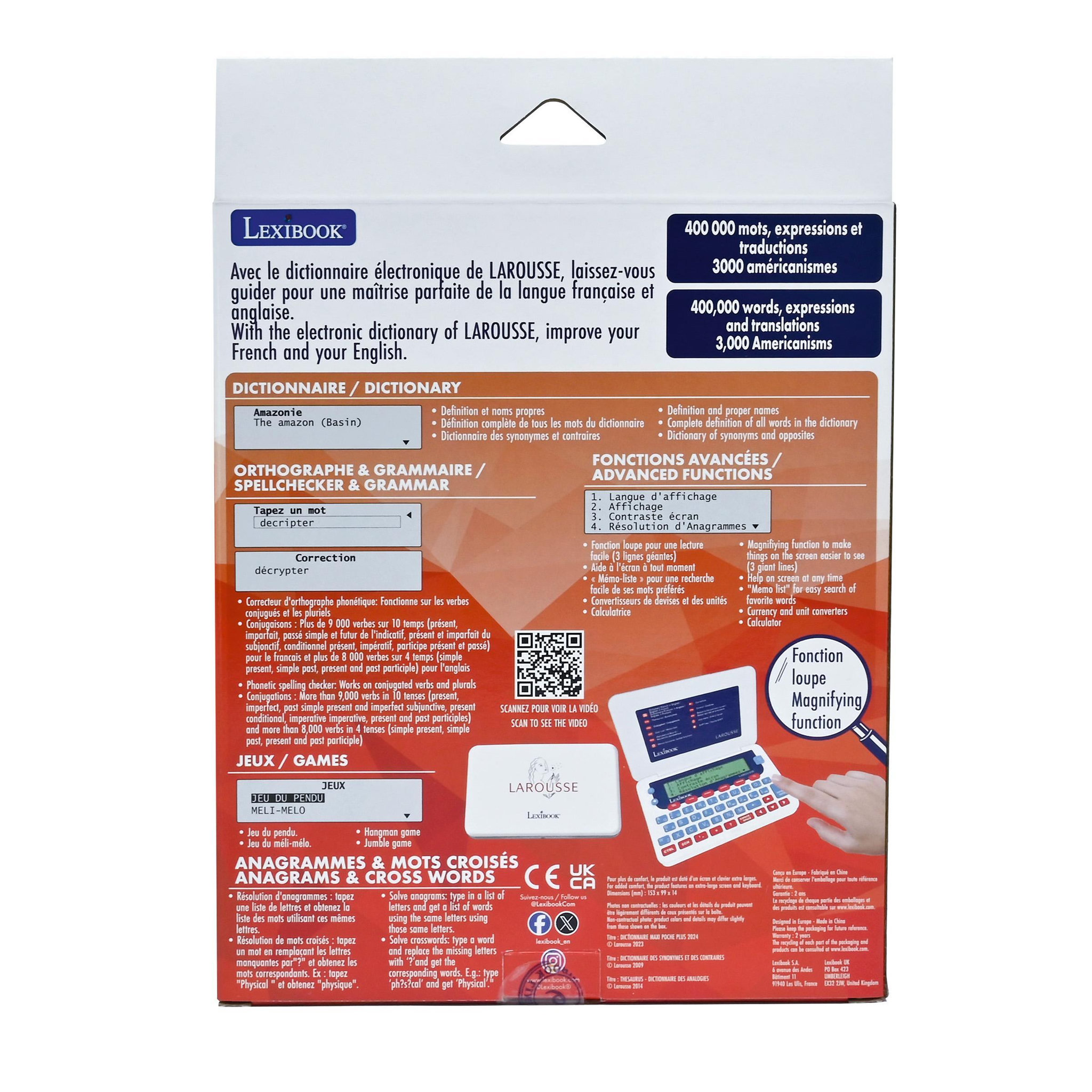 Voir la diapositive 5 : Lexibook Dictionnaire électronique de poche français Larousse
