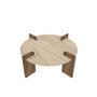 Voir la diapositive 1 : Habitat et Jardin Table basse en bois  Avoure  - 90 x 90 x 35 cm - Travertin