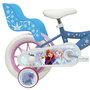Voir la diapositive 2 : Disney La Reine des Neiges Vélo enfnat - Modèle 12'' Reine des neiges pour enfant de 85/100 cm avec stabilisateurs - 1 Frein - Panier avant - Porte poupée arrière et roues batons