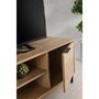 Voir la diapositive 3 : TOILINUX Meuble TV avec multi-rangements en panneaux de particules - Beige