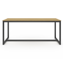 Voir la diapositive 3 : ID MARKET Table à manger rectangle DETROIT 8 personnes design industriel 180 cm