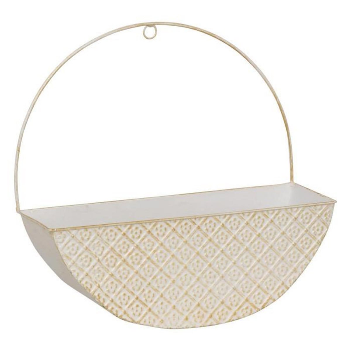 ATMOSPHERA Lot de 2 Jardinières Murales en Métal  Tino  35cm Blanc