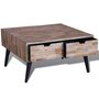 Voir la diapositive 5 : VIDAXL Table basse avec 4 tiroirs Bois de teck recycle