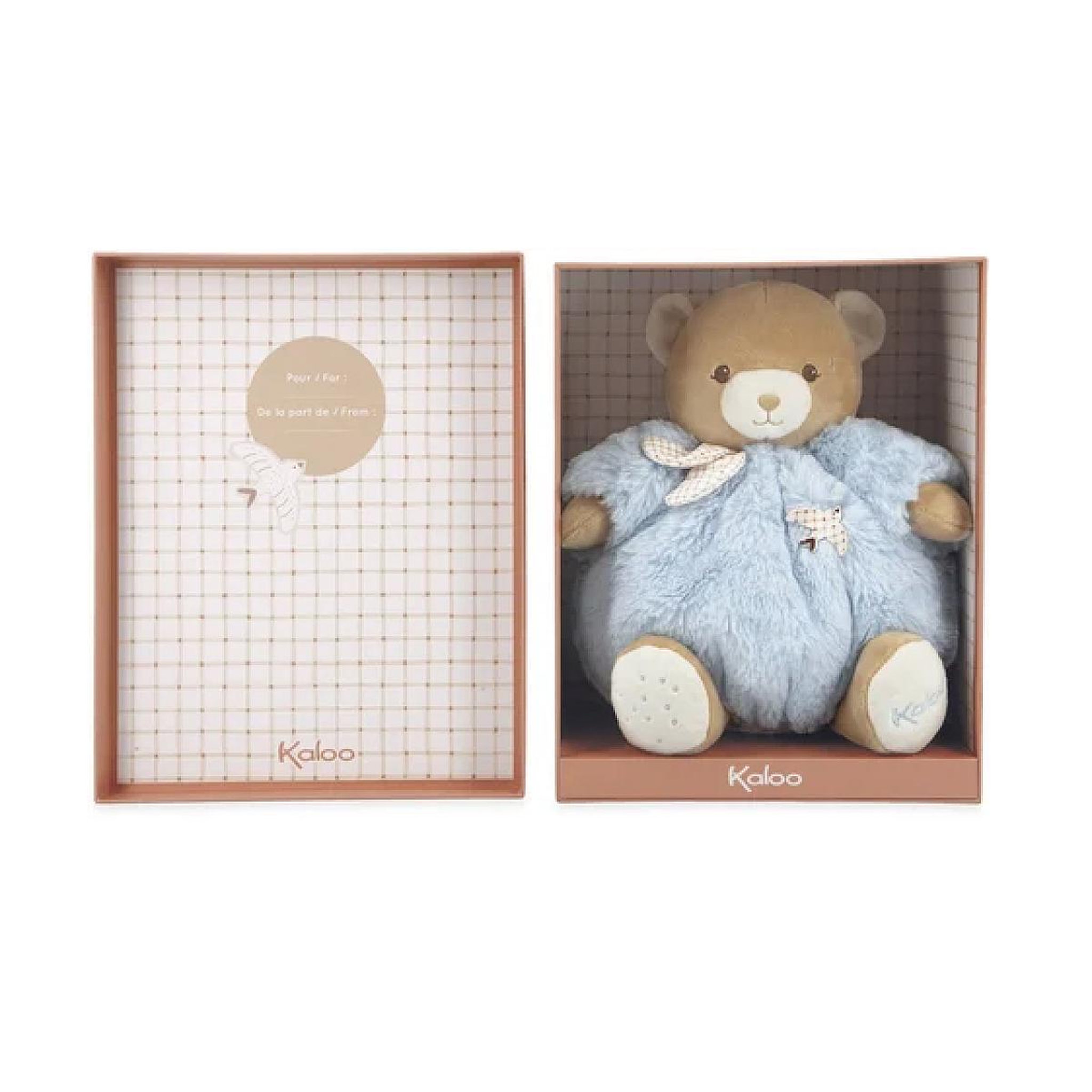 Voir la diapositive 2 : Kaloo - Patapouf ours bleu 25cm