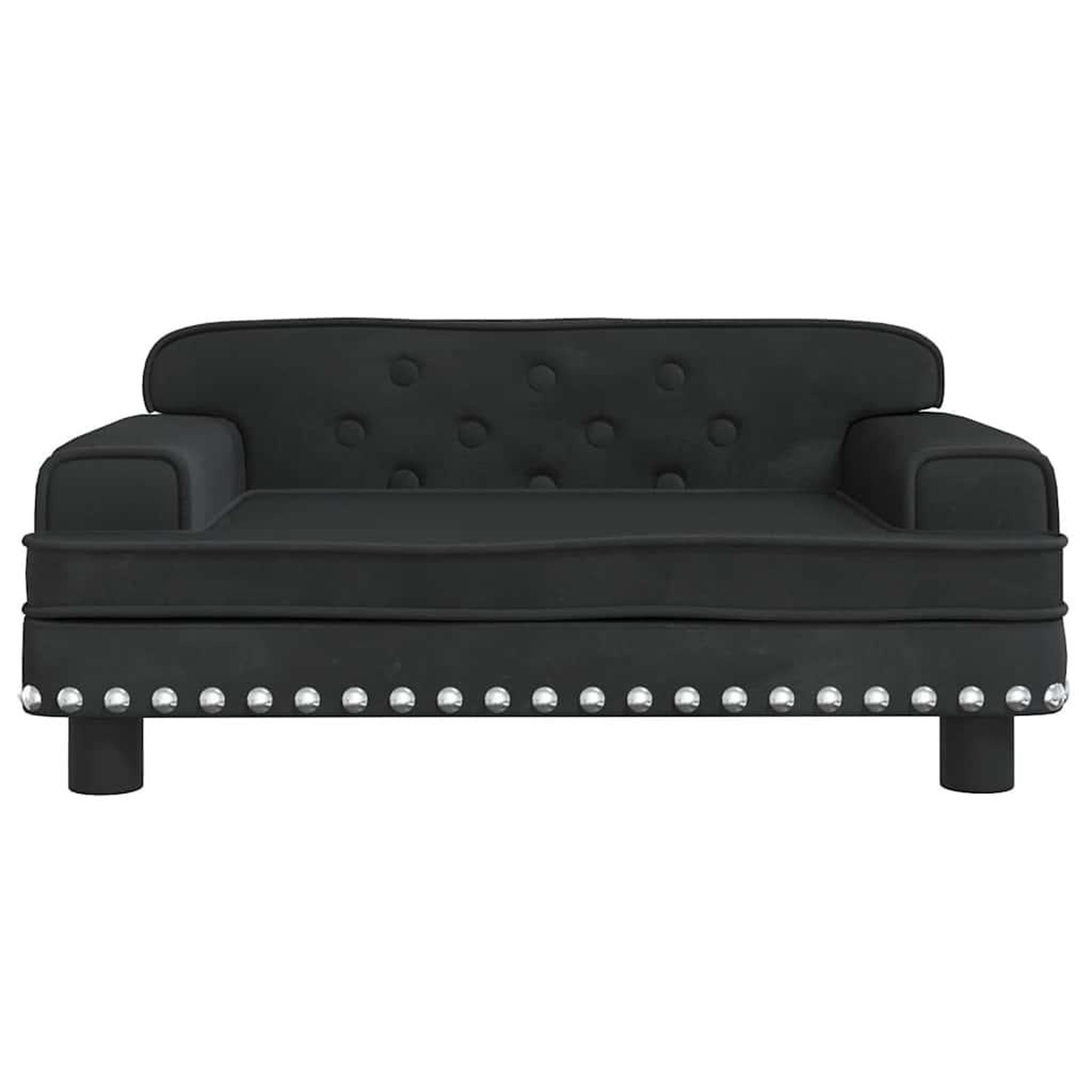 Voir la diapositive 3 : VIDAXL Lit pour chien noir 70x45x30 cm velours