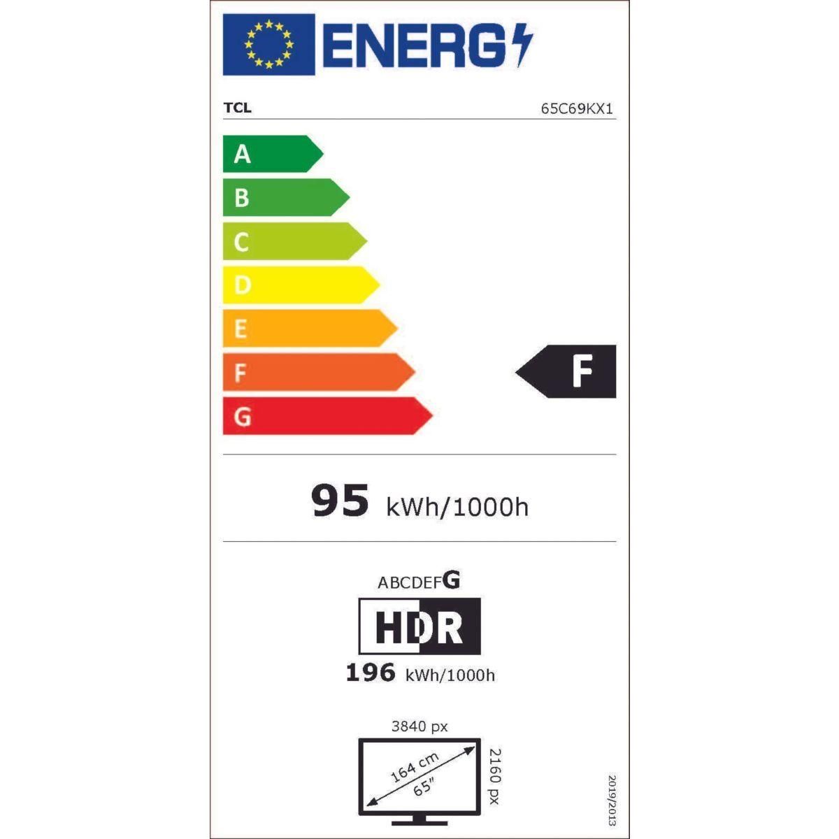 TCL TV Mini Led 65C69K 2025-65 pouces (164cm)