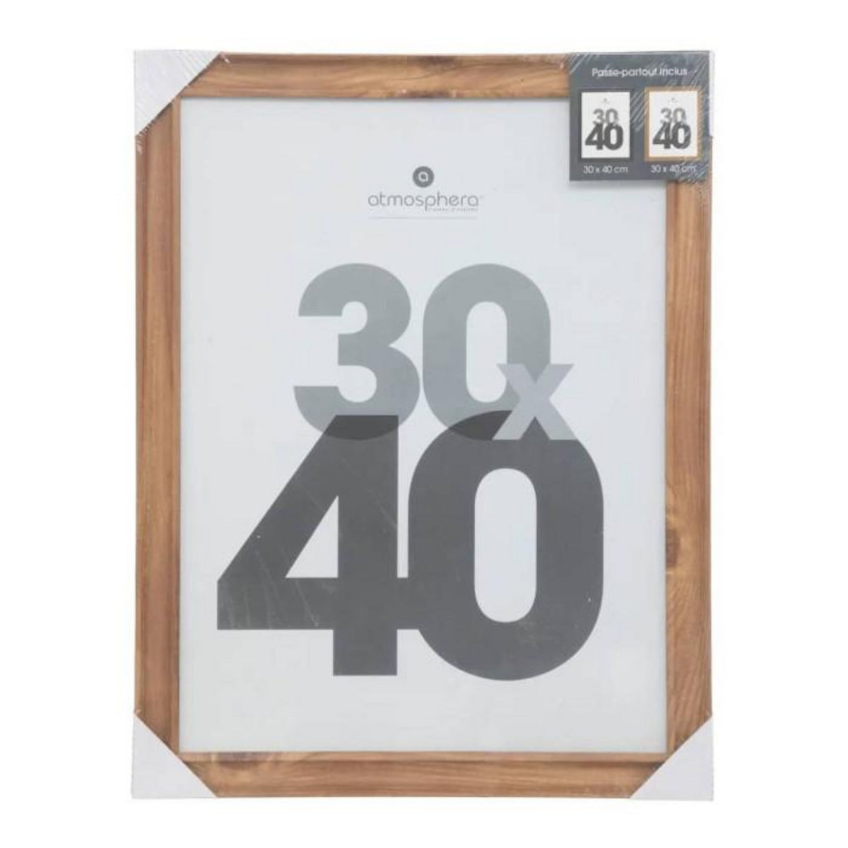 ATMOSPHERA Cadre Photo en Bois  Mae  30x40cm Marron