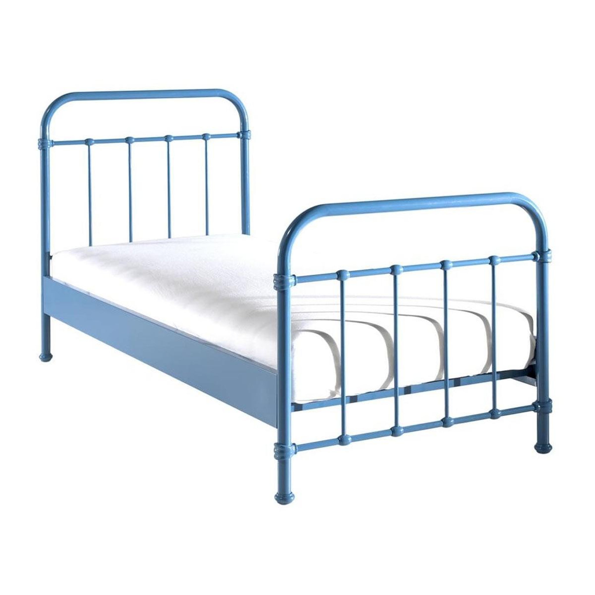 Paris Prix Lit enfant métal  new york  90x200cm bleu