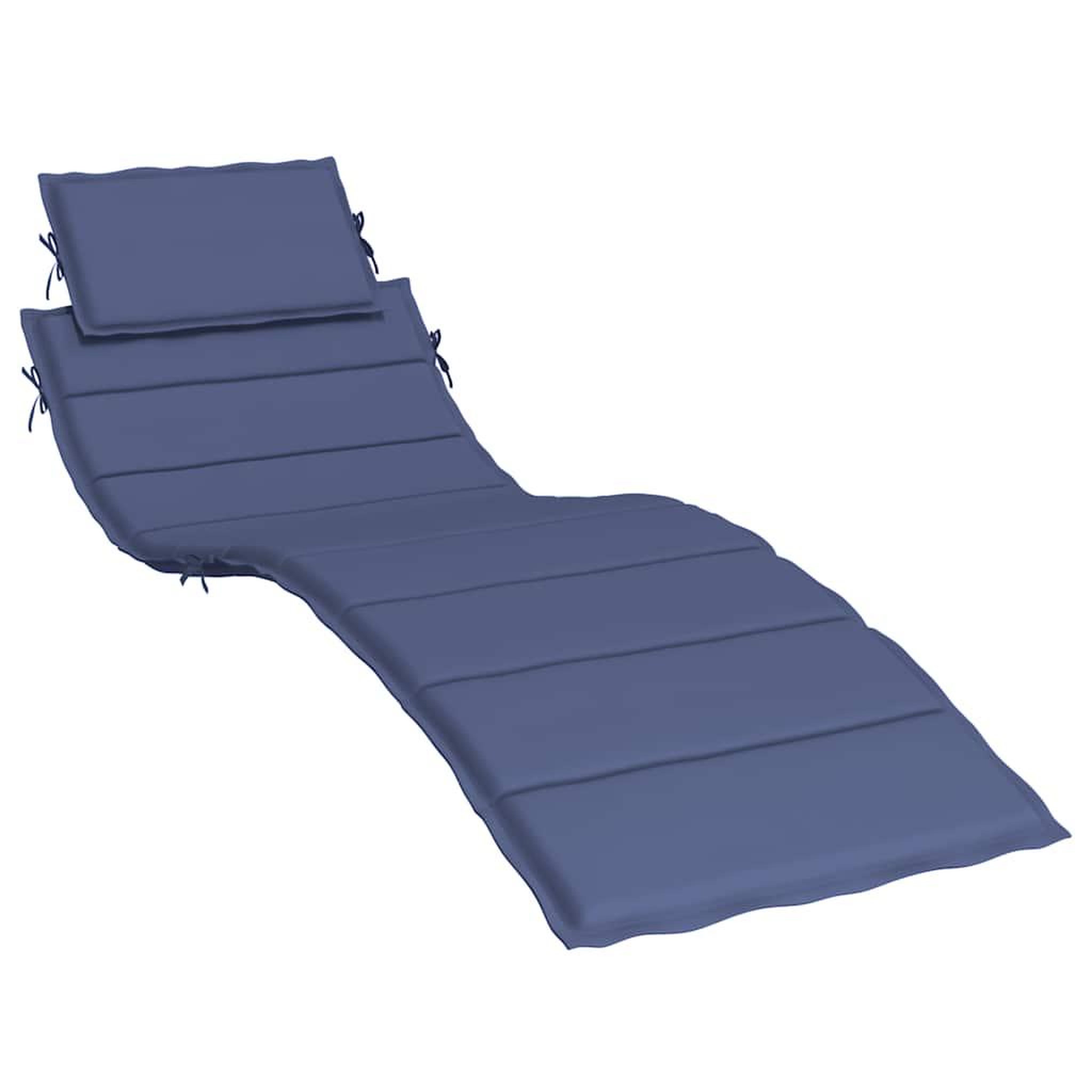 Voir la diapositive 2 : VIDAXL Coussin de chaise longue bleu marine tissu oxford