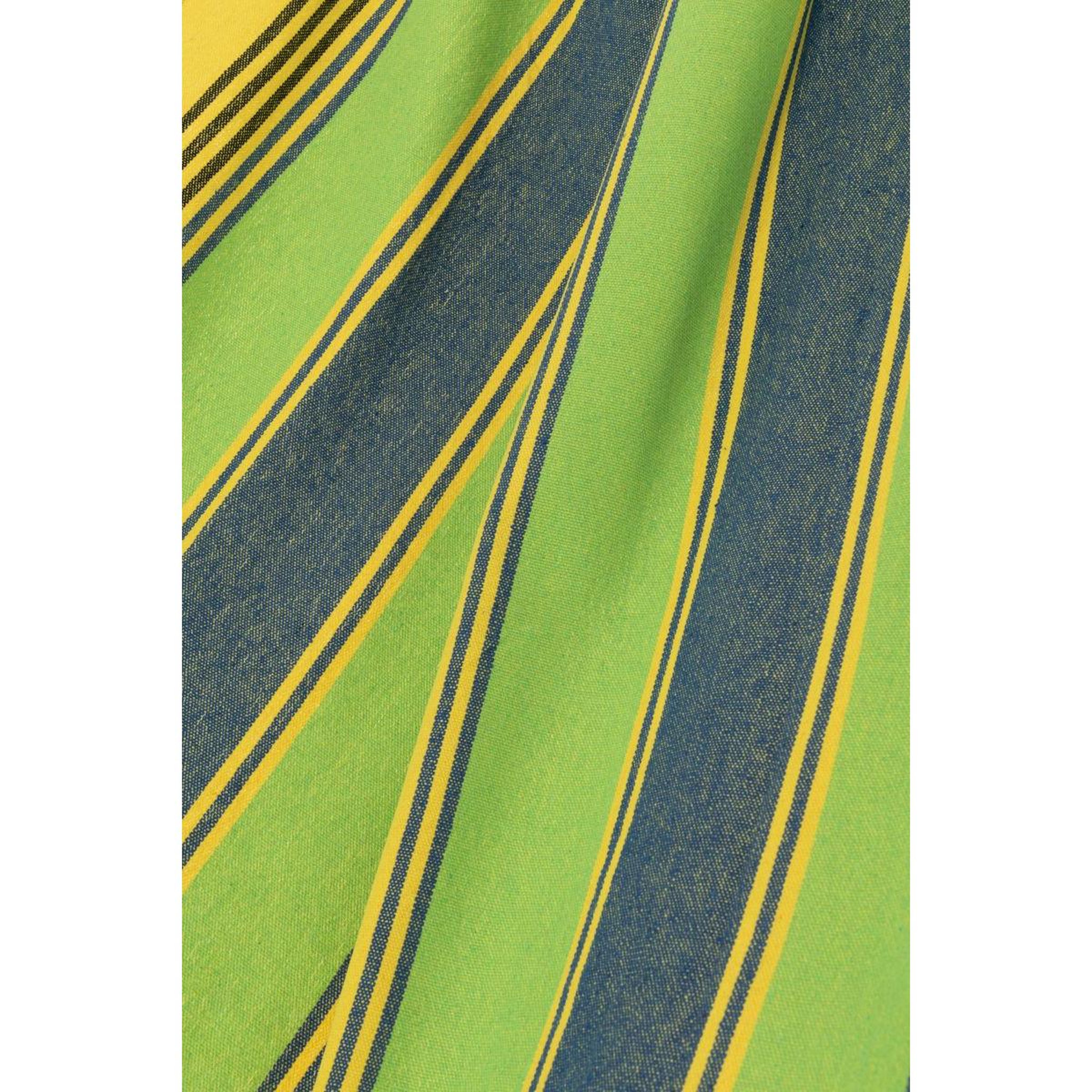 Voir la diapositive 3 : J-LINE Hamac en tissu  rayures  200cm vert