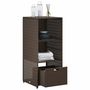 Voir la diapositive 5 : VIDAXL Armoire de rangement jardin marron 50x55x115 cm resine tressee