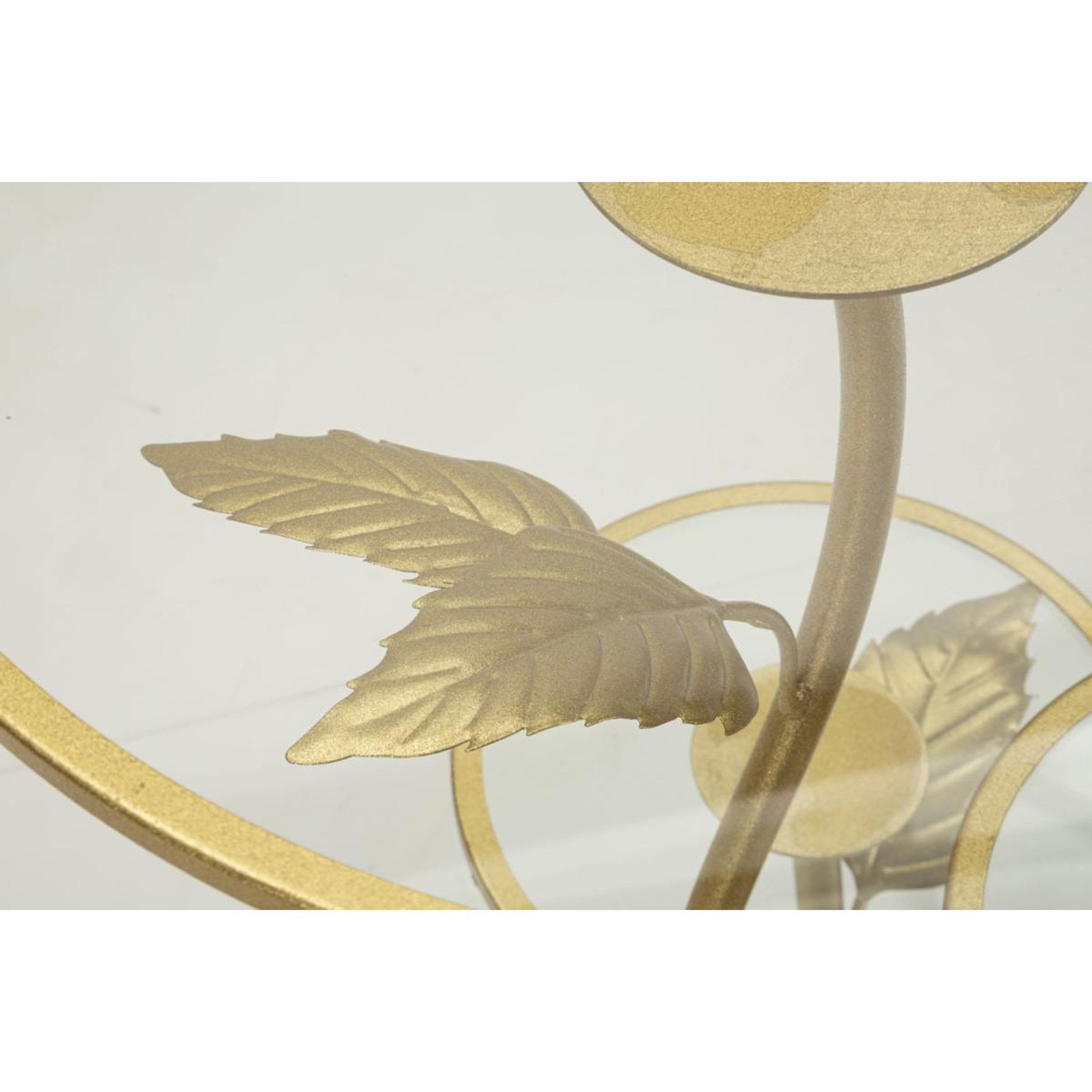 Voir la diapositive 6 : Paris Prix Table d'Appoint 3 Niveaux  Leaf  69cm Or