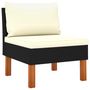 Voir la diapositive 4 : VIDAXL Salon de jardin 7 pcs Resine tressee et bois d'eucalyptus Noir
