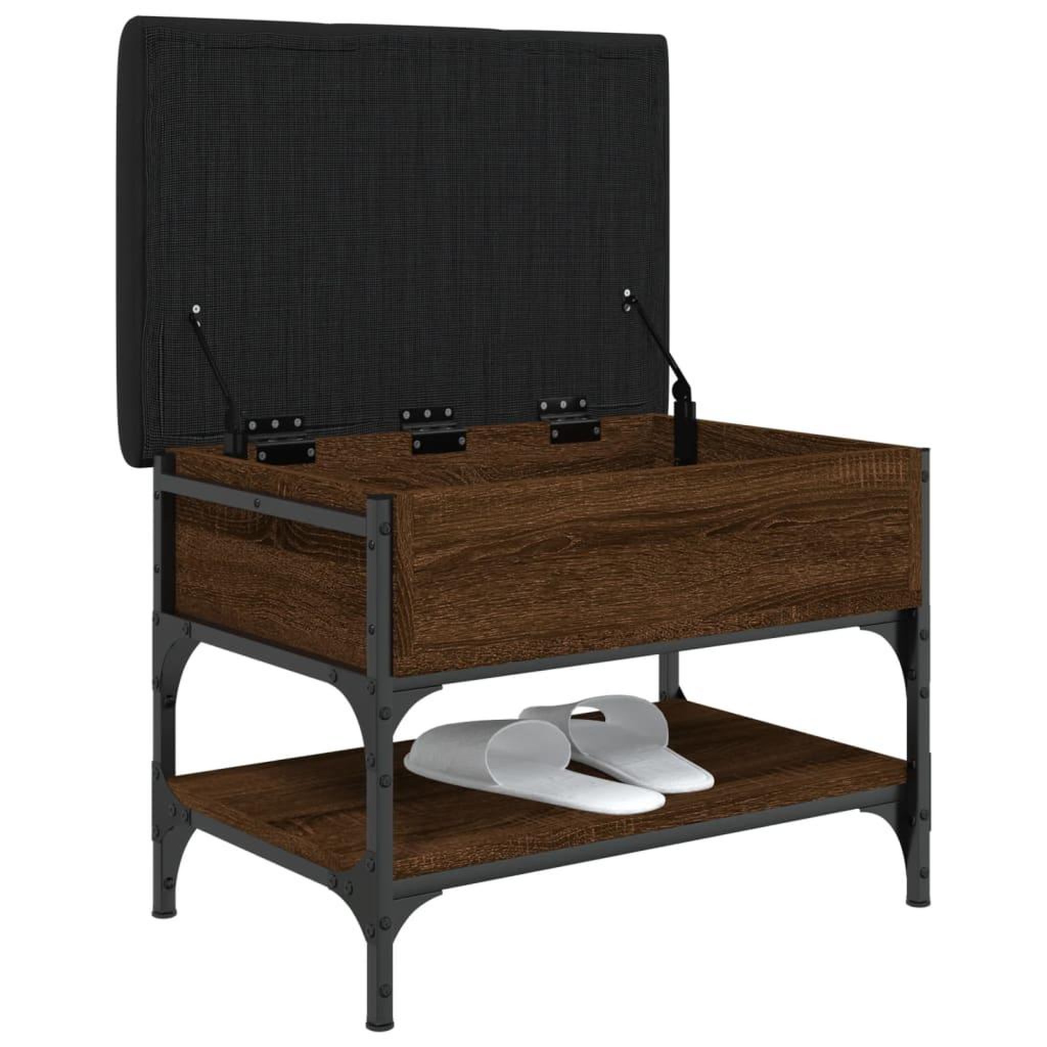 Voir la diapositive 4 : VIDAXL Banc a chaussures chene marron 62x42x45 cm bois d'ingenierie