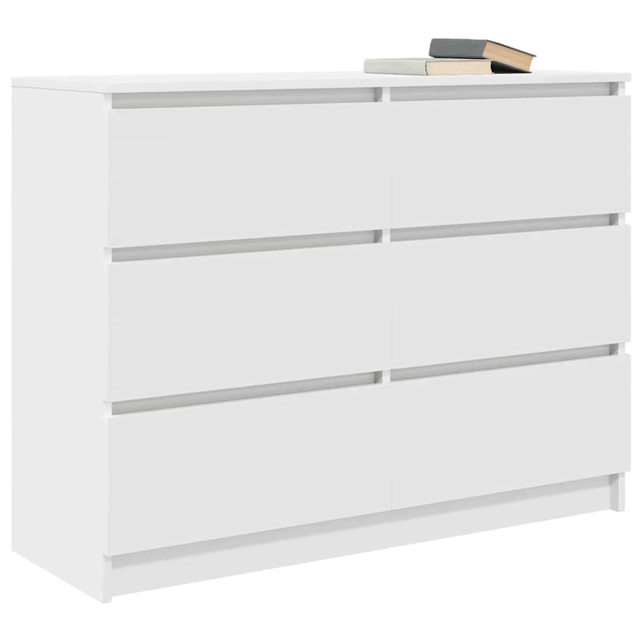 Voir la diapositive 4 : VIDAXL Buffet blanc 100x35x76 cm bois d'ingenierie