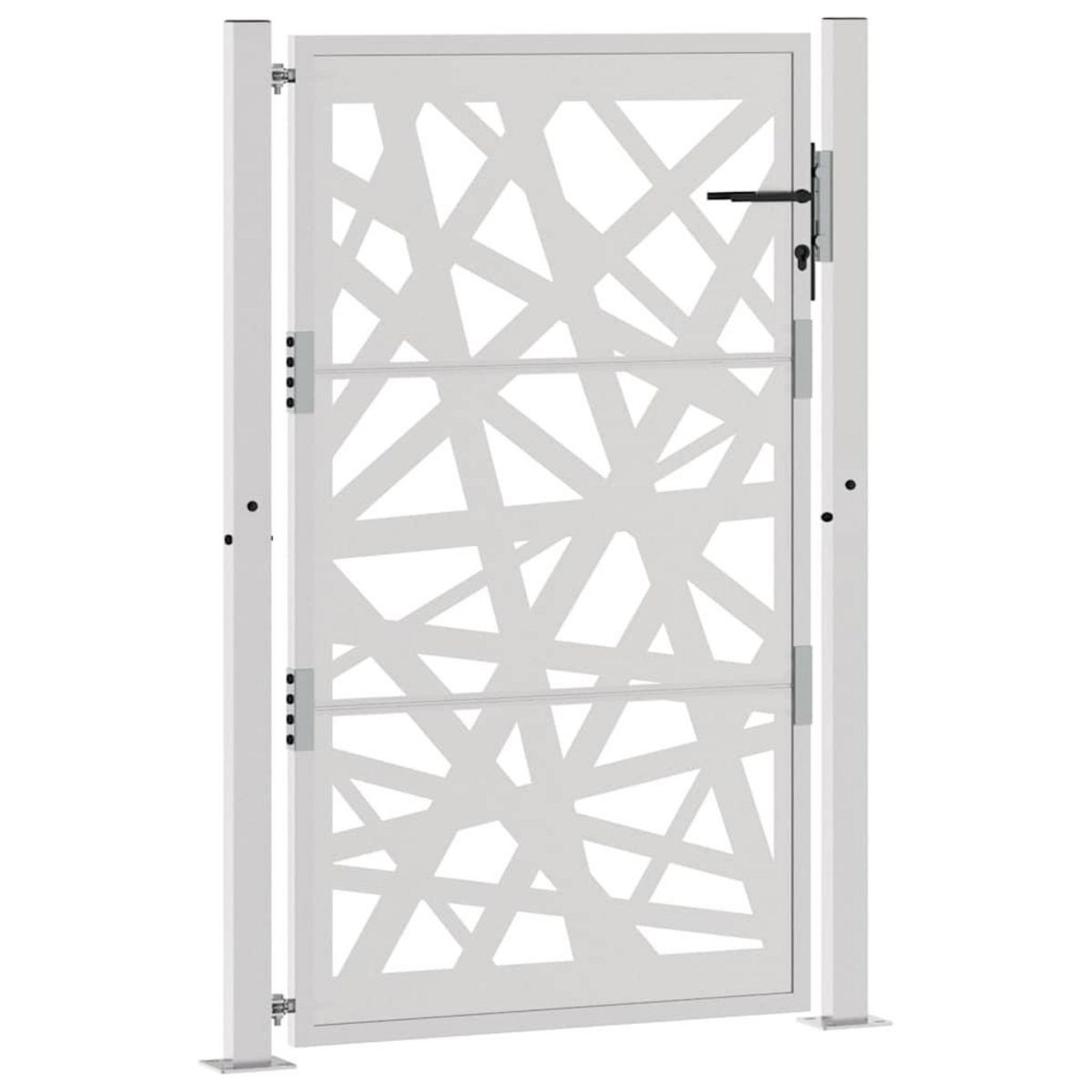 VIDAXL Porte de jardin acier resistant aux intemperies design lumiere