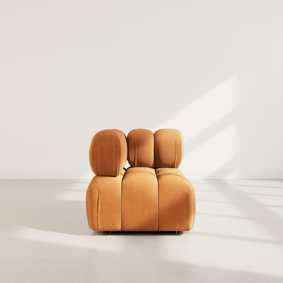 LISA DESIGN Ruby - module d'assise d'angle droit en velours texturé