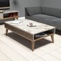 Voir la diapositive 2 : Habitat et Jardin Table basse en bois  Milan  - 105 x 60 x 34 cm - NoyerBlanc