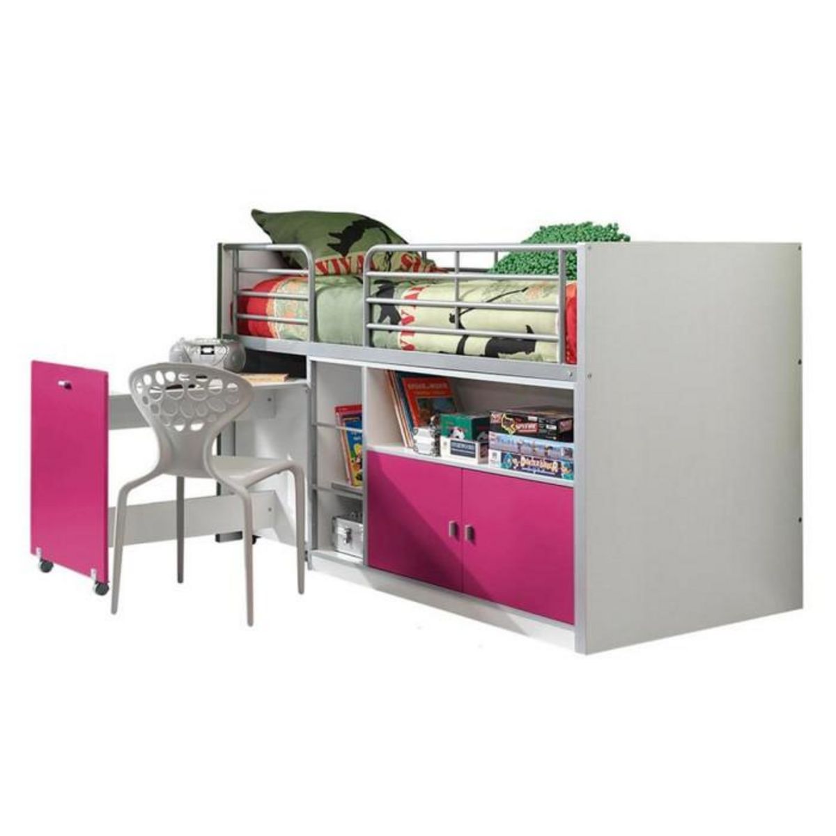 Paris Prix Lit Combiné Compact  Bonny  90x200cm Fuchsia